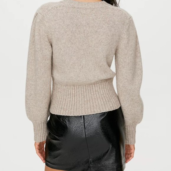 Aritzia Wilfred - Sweater Cropped - US S - Tan - Picture 4 of 9